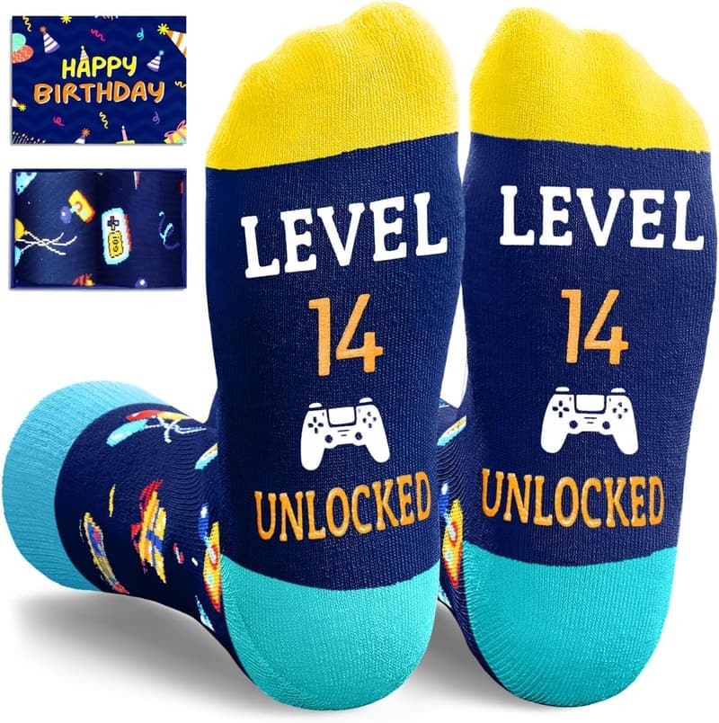 Teen Birthday Socks for Boys (Ages 13-19)