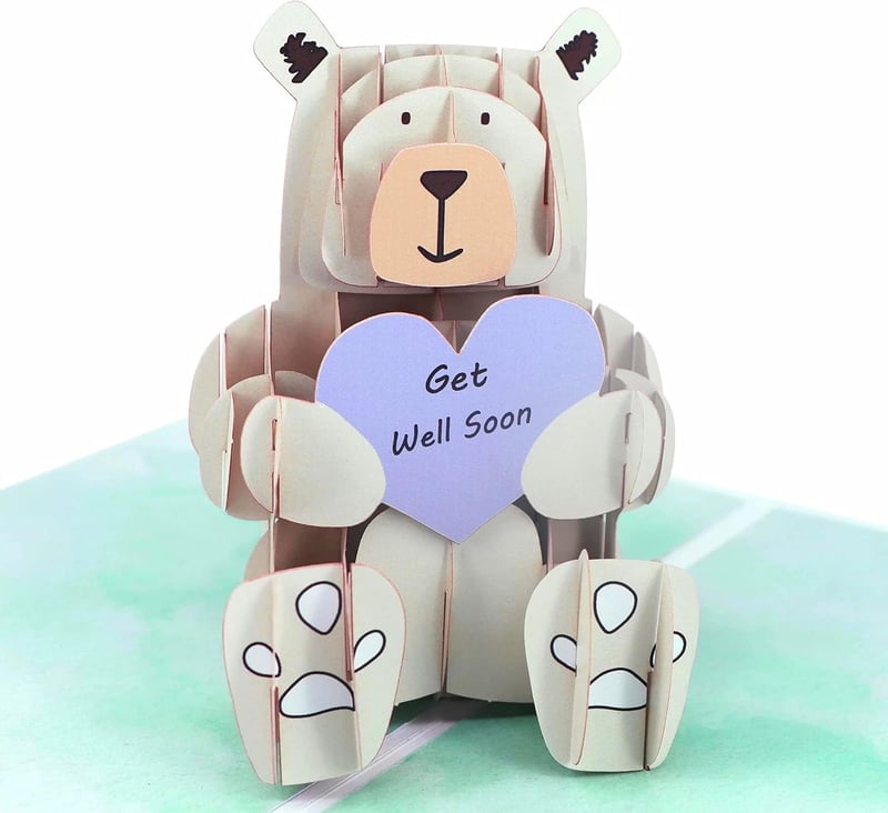 Get Well Soon Popup Bear Card