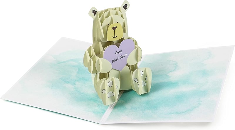 Get Well Soon Popup Bear Card