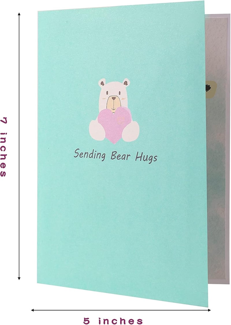 Get Well Soon Popup Bear Card