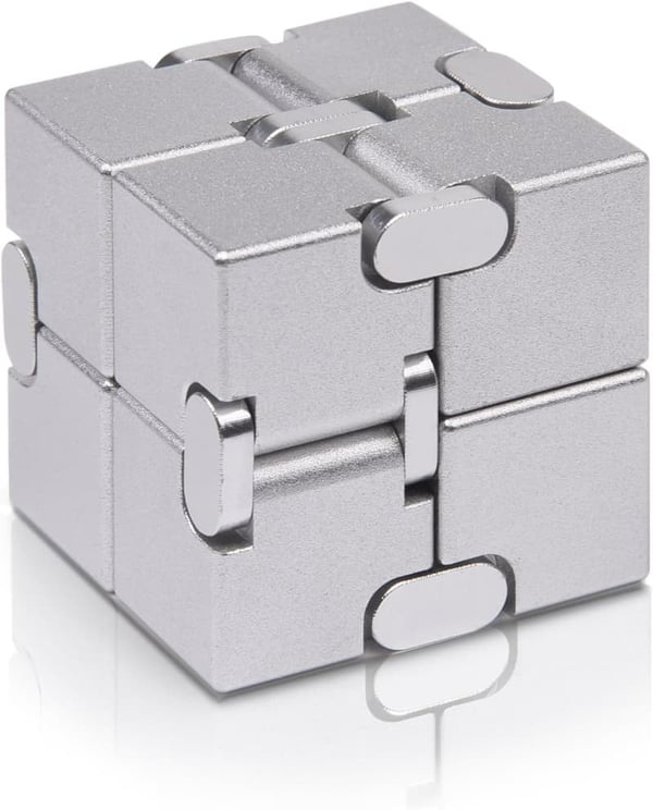 Metal Infinity Fidget Cube - Durable Stress Relief Toy for All Ages