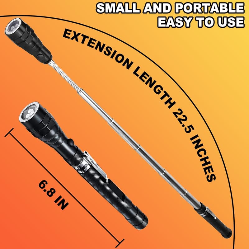 Father's Day Magnetic Pickup Tool with LED Flashlight for Dad