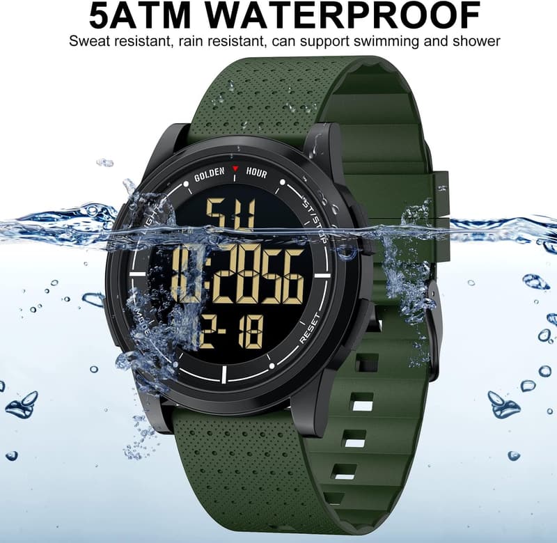 Golden Hour Ultra-Thin Waterproof Digital Watch for Men & Women