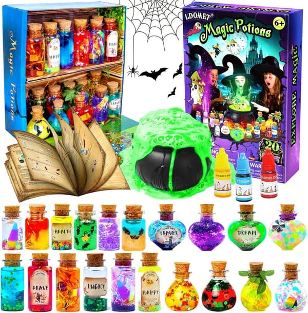 Magic Potions Kit for Kids - 20 Fairy Dust Bottles, Creative Gift