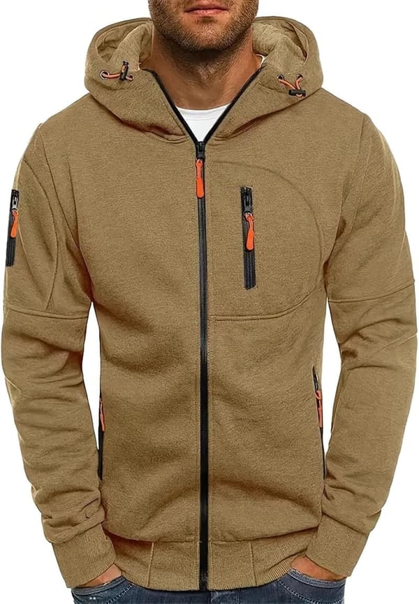 Men's Casual Winter Zipper Jacket with Pockets