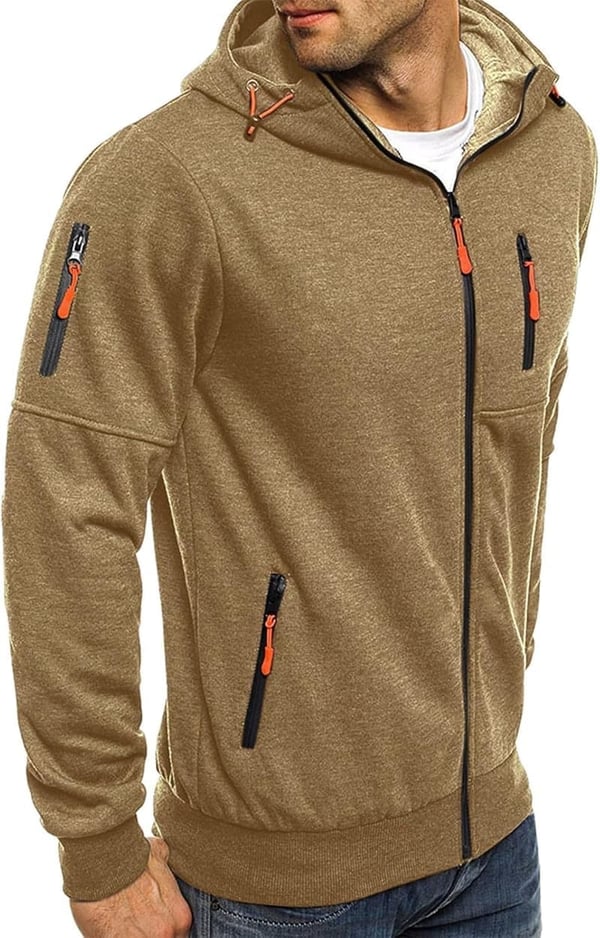 Men's Casual Winter Zipper Jacket with Pockets