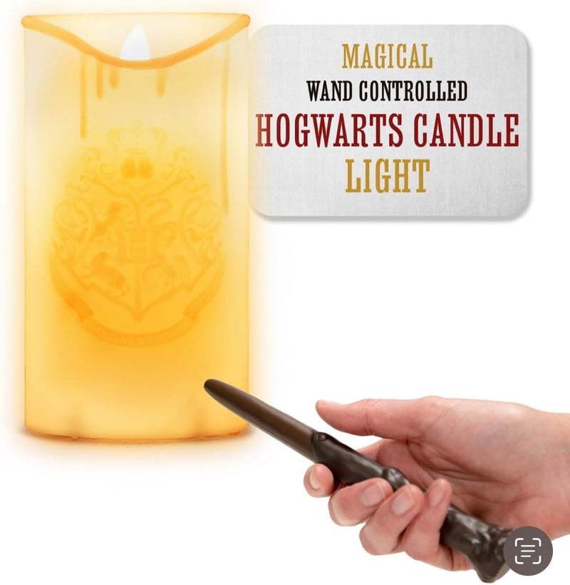 Harry Potter Hogwarts LED Candle with Wand Remote - Great Hall Decor