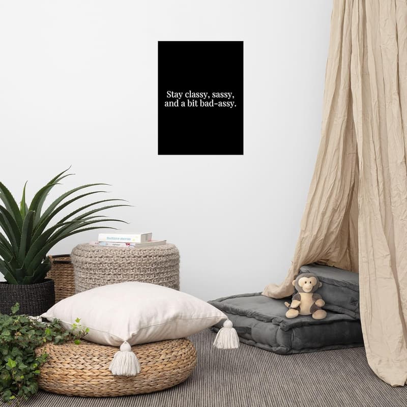Motivational Wall Art Poster for Young Men - Stay Classy