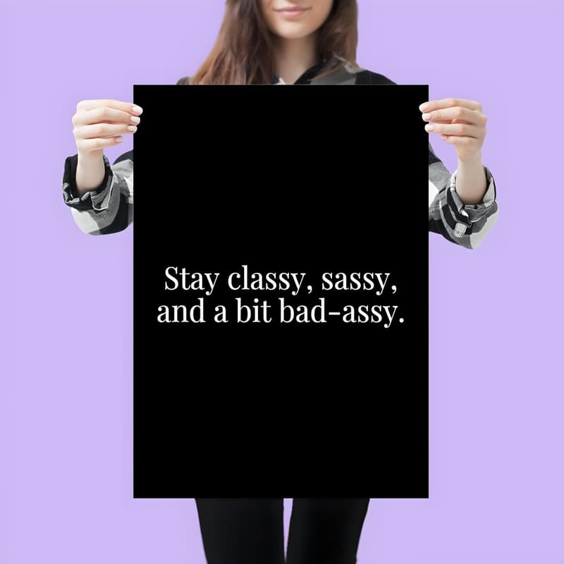 Motivational Wall Art Poster for Young Men - Stay Classy