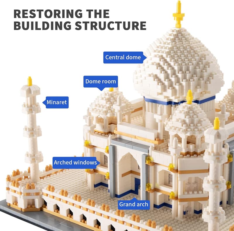 Taj Mahal Micro Building Blocks Architecture Set - 4153 Pieces