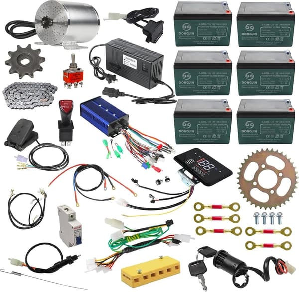 72V 3000W Electric Motor Kit for Golf Carts and ATVs