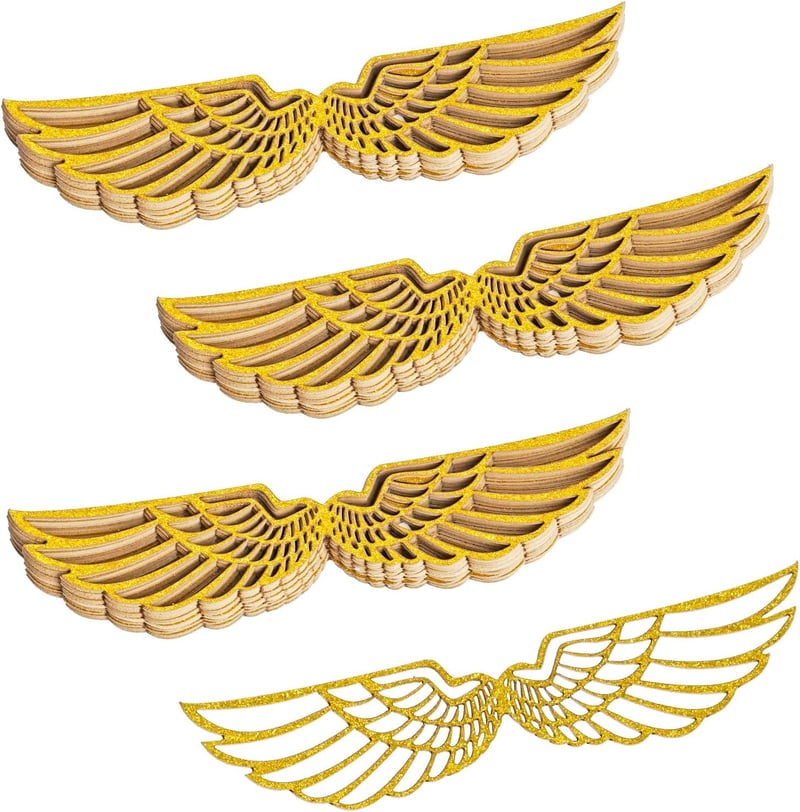 Wizard Party Golden Wings Chocolate Cupcake Toppers (50 PCS)