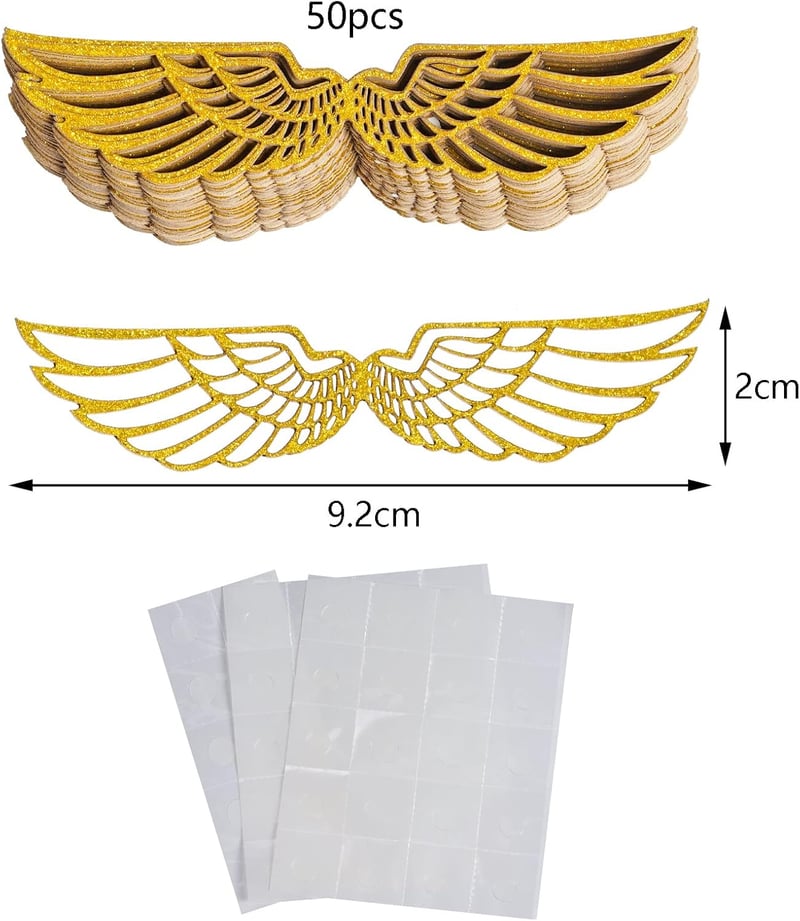 Wizard Party Golden Wings Chocolate Cupcake Toppers (50 PCS)