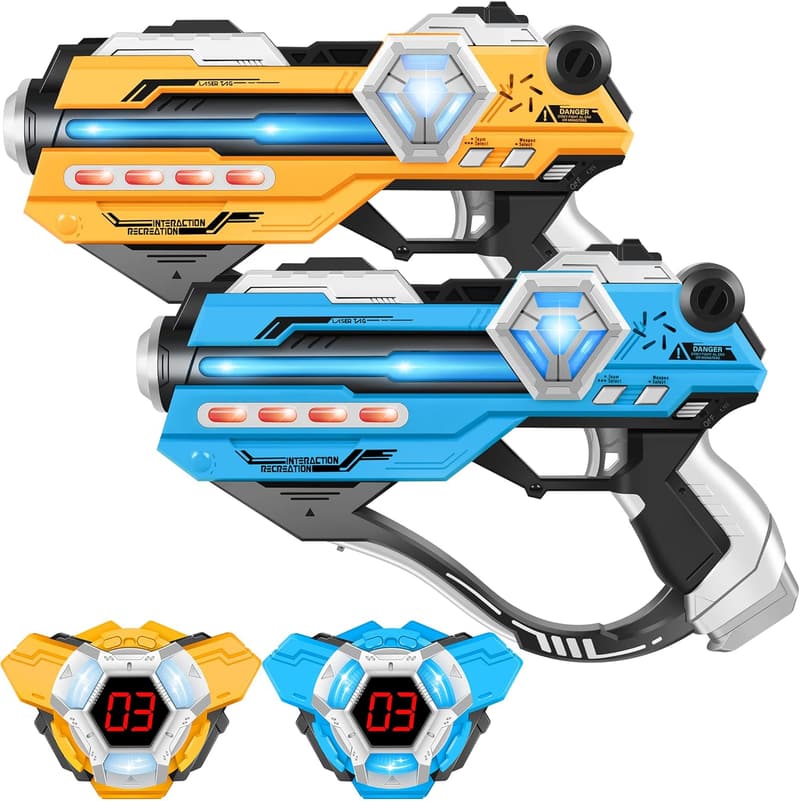 Laser Tag Guns Set with LED Score Display - Fun Birthday Gift for Teens and Adults