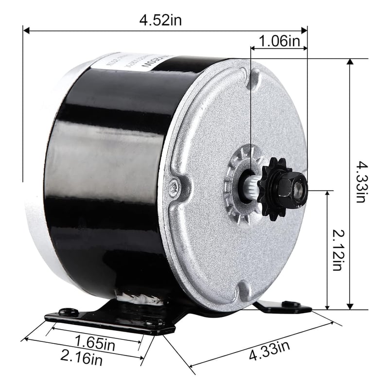 24V 350W Electric Motor for E-Scooter Speed Control