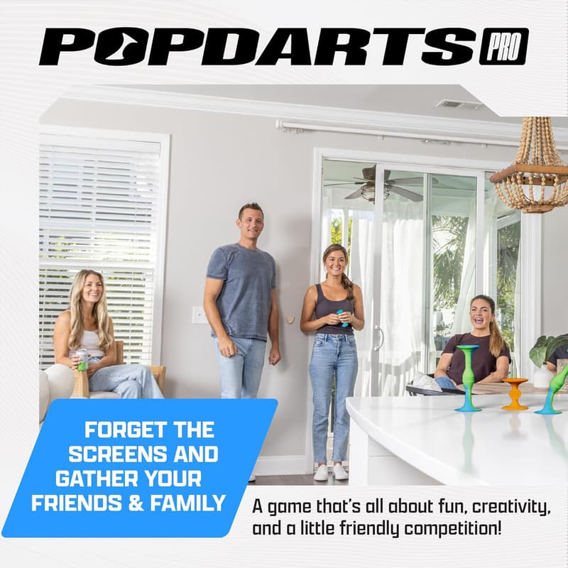 Indoor/Outdoor Popdarts PRO Game Set with Target Marker