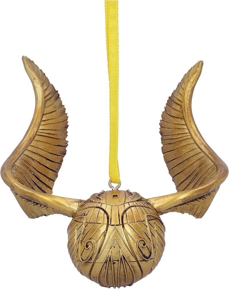 Harry Potter Golden Snitch Quidditch Ornament, Gold