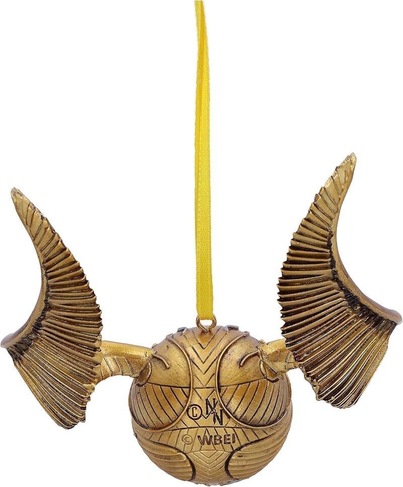 Harry Potter Golden Snitch Quidditch Ornament, Gold