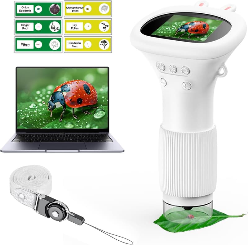 Kids' Educational Mini Digital Microscope - Portable Magnifier