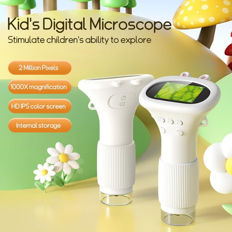 Kids' Educational Mini Digital Microscope - Portable Magnifier