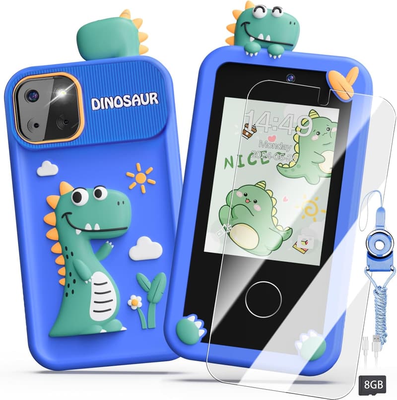 Kids' Dinosaur Smart Phone Toy with 16 Learning Games