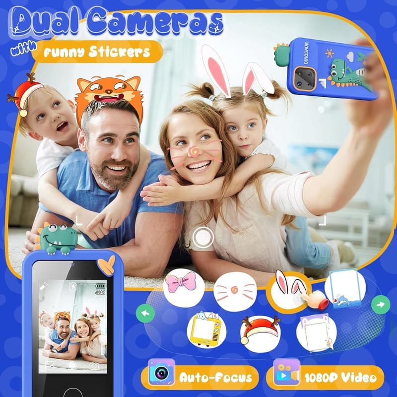 Kids' Dinosaur Smart Phone Toy with 16 Learning Games