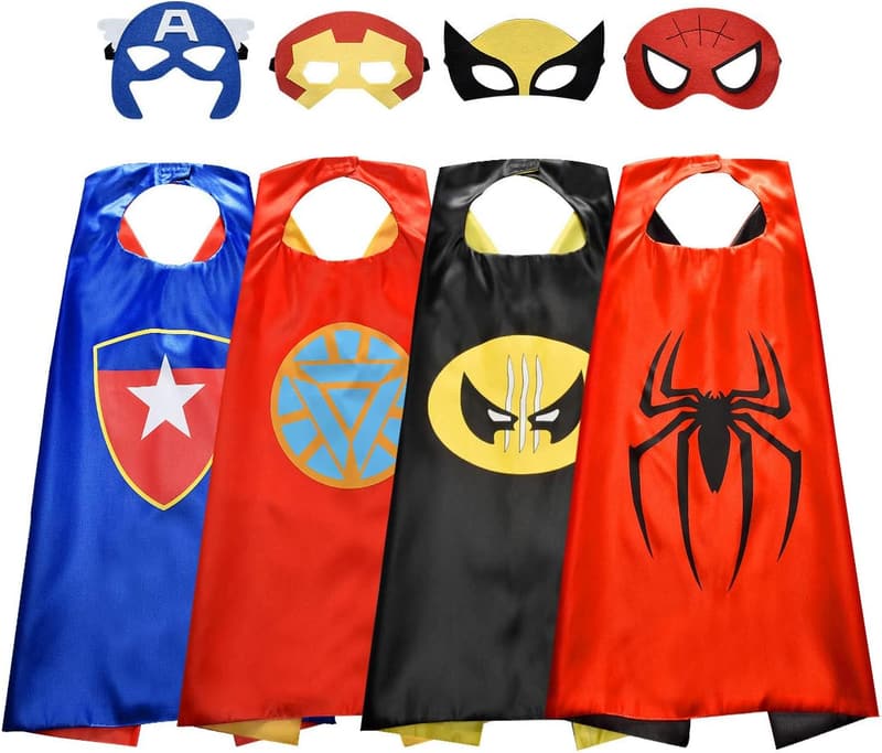 Superhero Capes for Kids, 3-10 Years - Christmas Party Costume