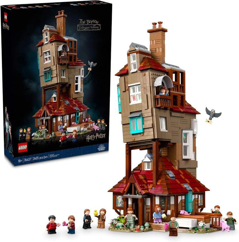 LEGO Harry Potter The Burrow Building Set for Adults - 10 Minifigures