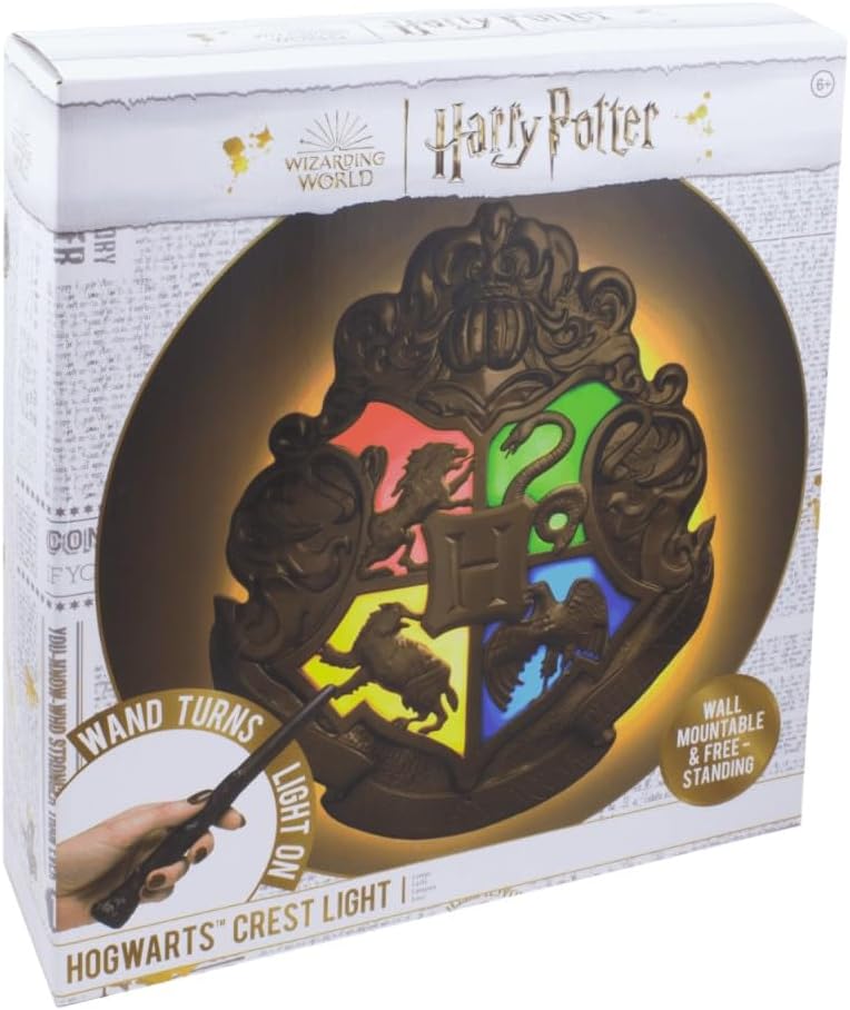 Harry Potter Hogwarts Crest Lamp with Control Wands