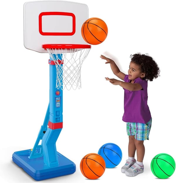 Adjustable Toddler Basketball Hoop with Ball Pump – Indoor/Outdoor Game