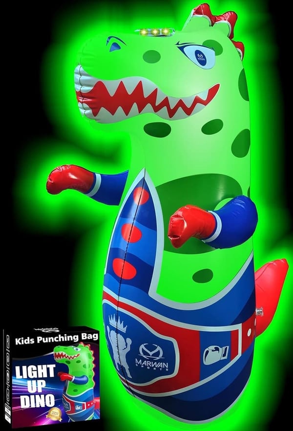 Interactive Dinosaur Punching Bag for Kids - Bounce-Back Toy