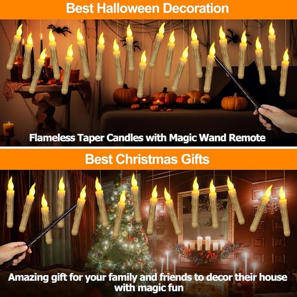 20 Pack LED Floating Candles with Remote for Christmas Decor