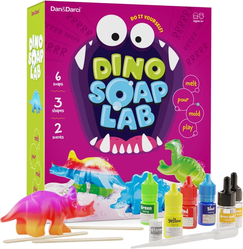 Dinosaur Soap Making Kit for Kids - DIY Craft Gift Ages 3-12