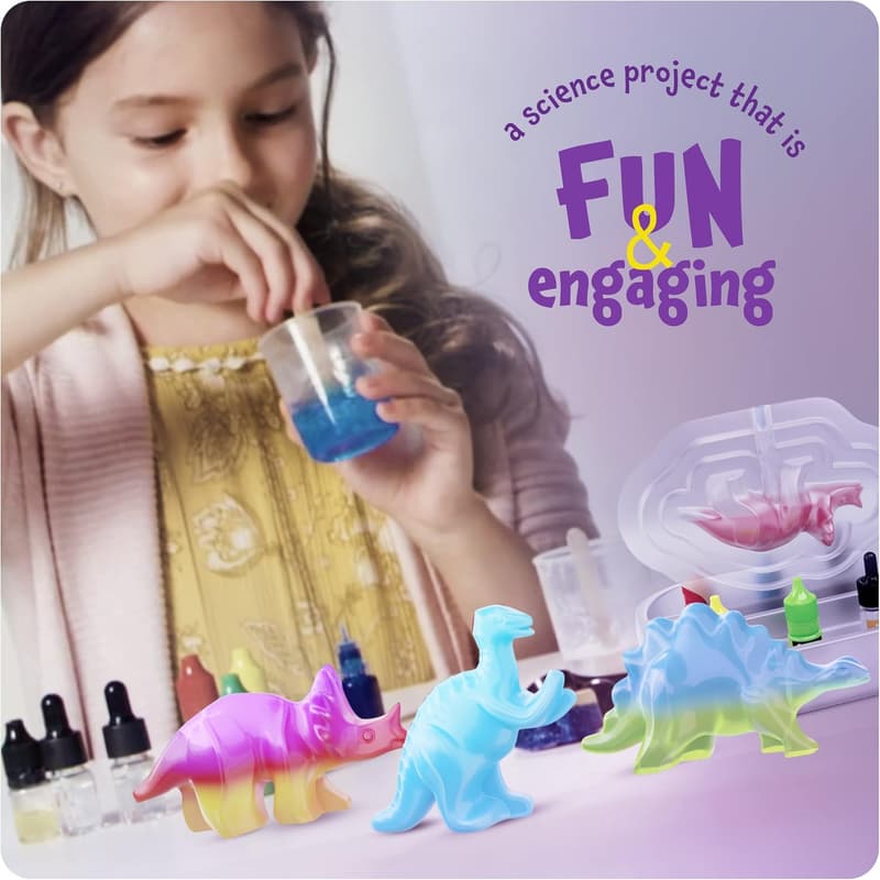Dinosaur Soap Making Kit for Kids - DIY Craft Gift Ages 3-12
