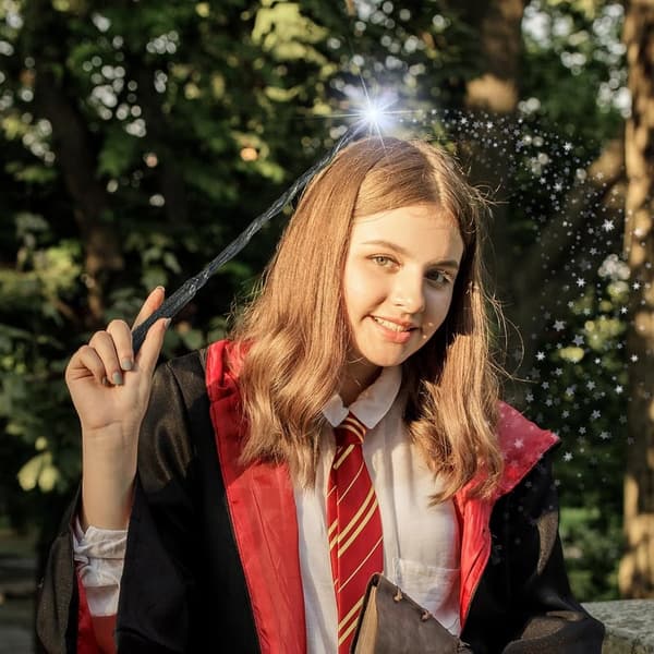 Magical Wizard Wand Toy Set with Spellbook - Rechargeable Cosplay