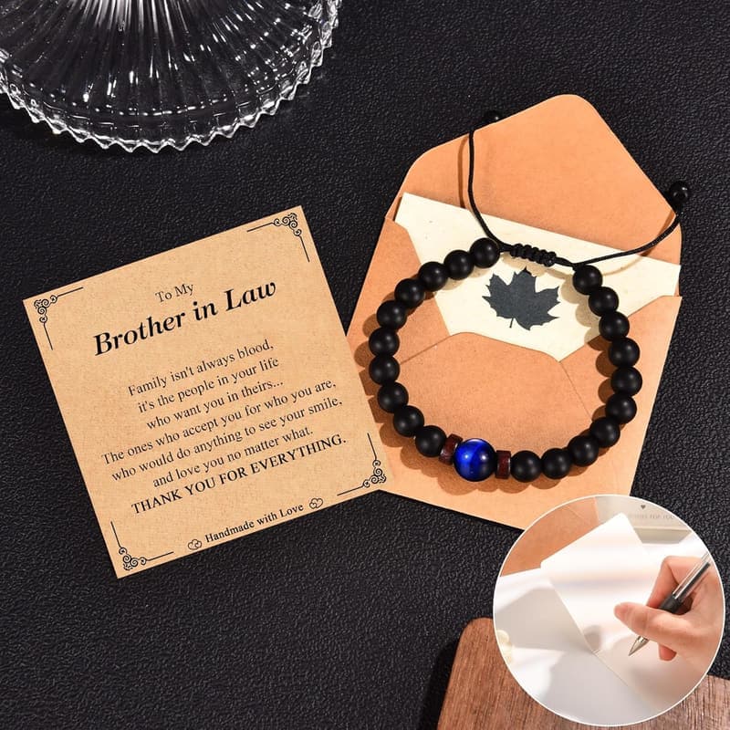 Men's Bracelets with Sentimental Card for Birthdays & Holidays