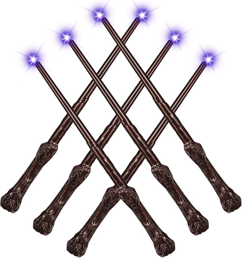 Light-Up Magic Wands with Sound - 6PCS Cosplay Party Set