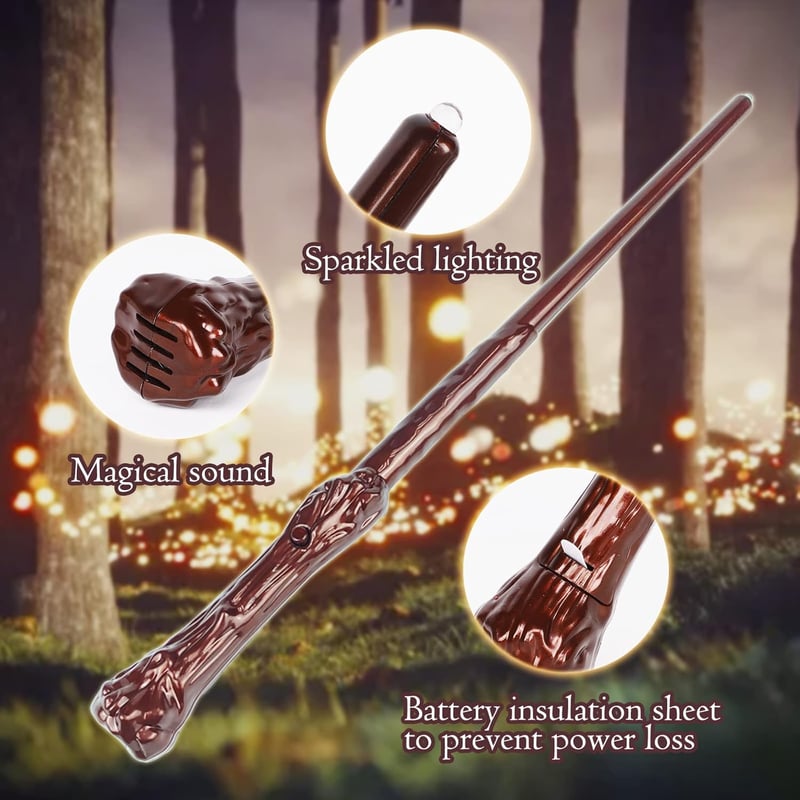 Illuminating Magic Wand Toy for Kids - Wizard & Witch Theme