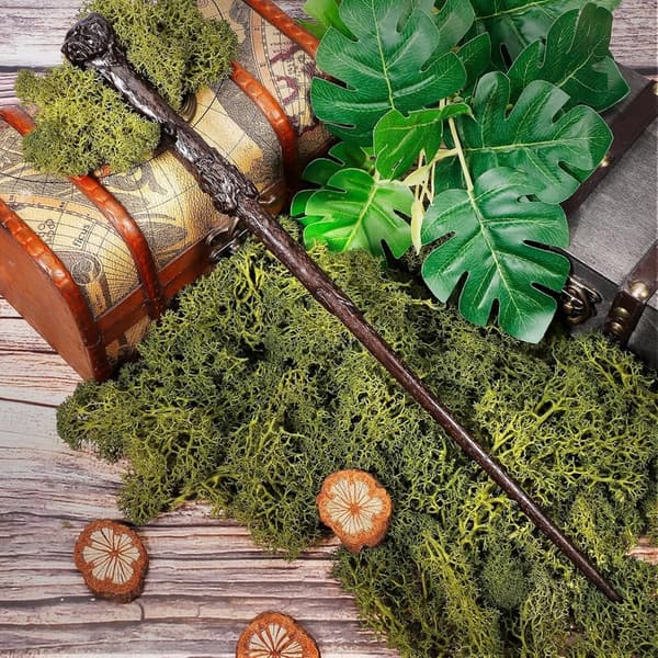 Hand-Carved Wooden Wizard Wand for Kids - 14.5