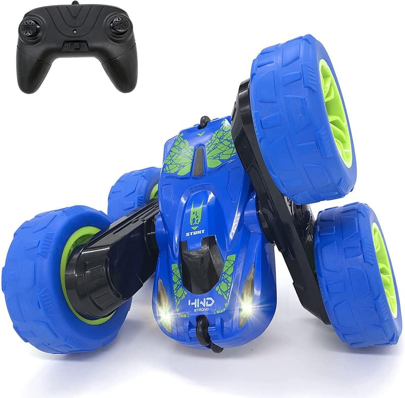Double-Sided RC Stunt Car with Lights for Kids Ages 6-12