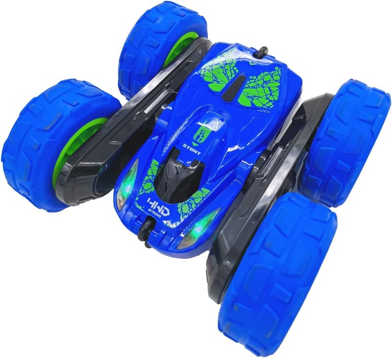 Double-Sided RC Stunt Car with Lights for Kids Ages 6-12