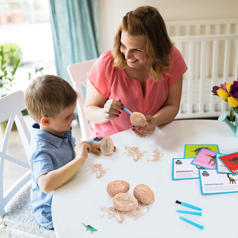 Easter Dinosaur Fossil Egg Digging Kit for Kids 3-12