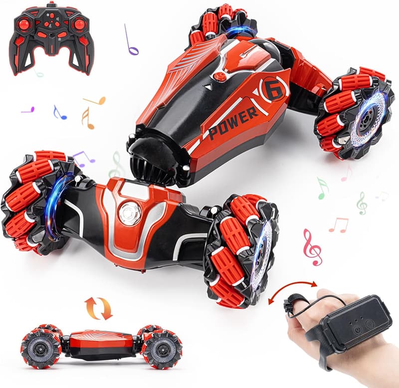 4WD Gesture-Controlled Stunt Car with Music & Lights for Kids