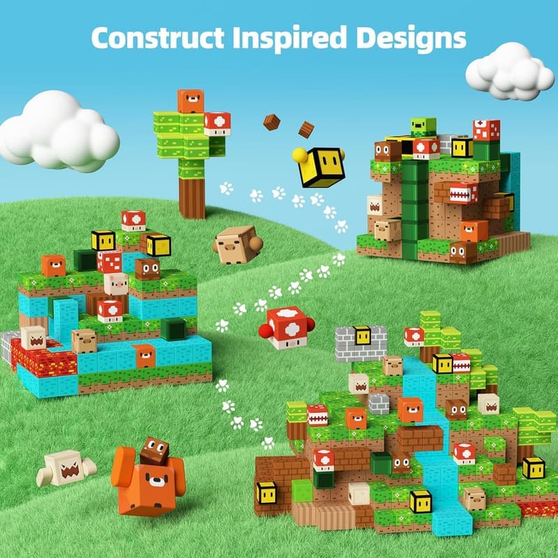 STEM Magnetic Building Blocks for Kids 3+ - Birthday Gift