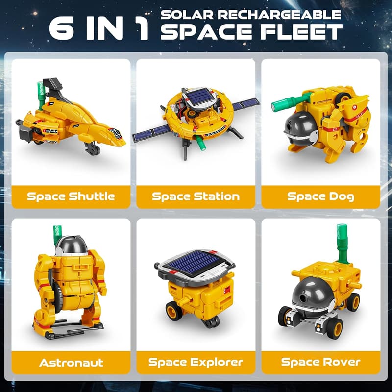 STEM 6-in-1 Solar Robot Science Kit for Kids Ages 8-12