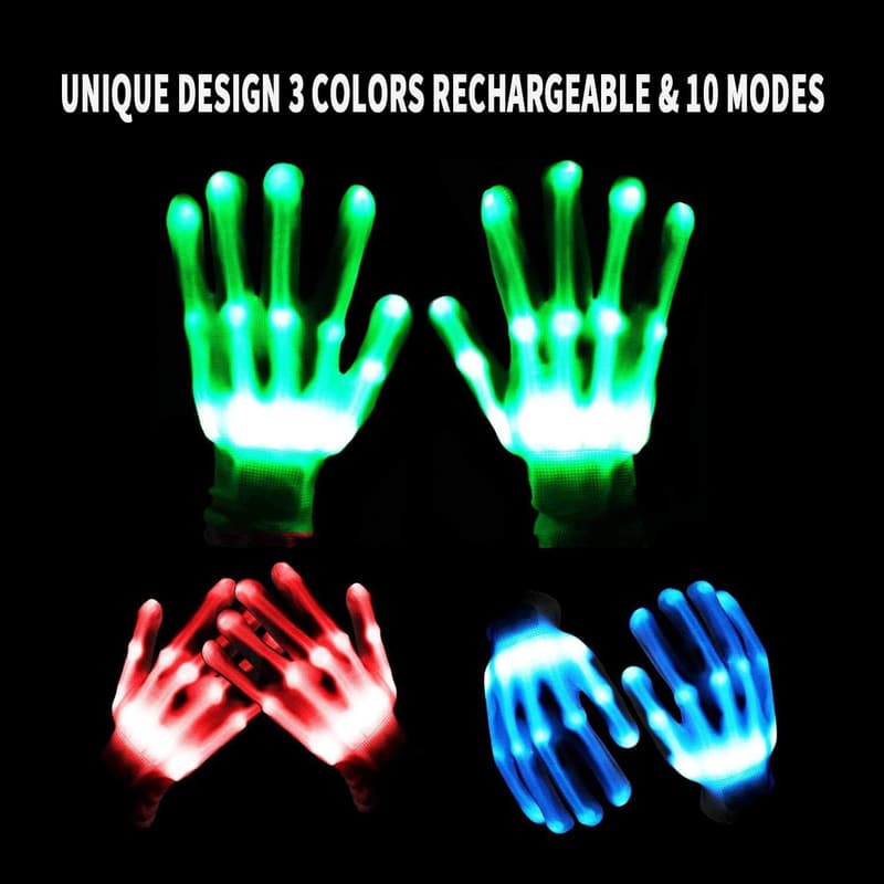 LED Light-Up Gloves for Kids - Fun Outdoor Game Gift