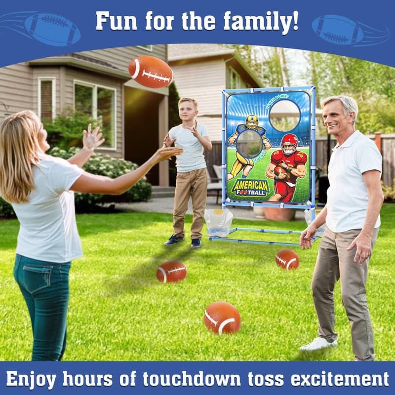 Kids' Inflatable Football Toss Game - Indoor/Outdoor Fun