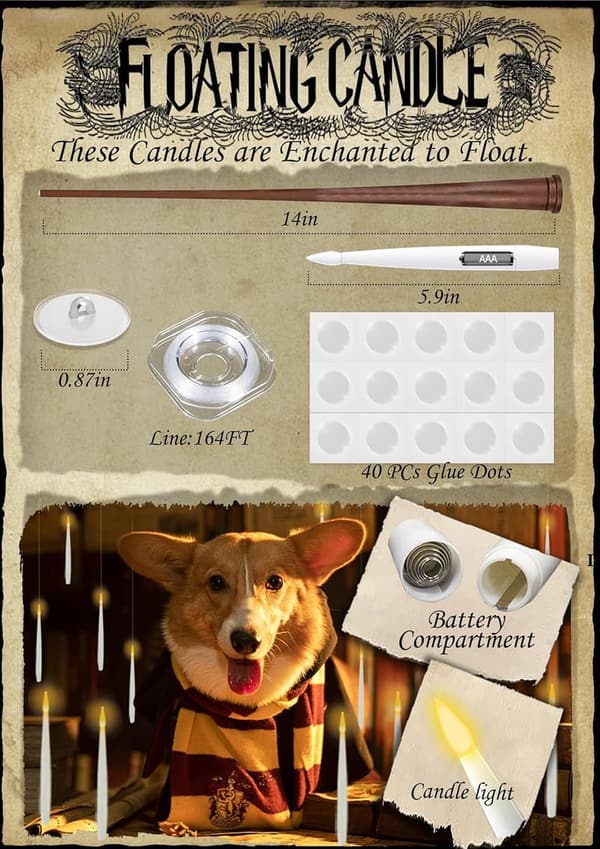 Magic Floating Candles Set - 20pcs Flameless LED for Parties