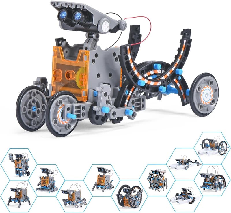 STEM Solar Robot Kit for Ages 8-15 - 12-in-1 Educational Toys