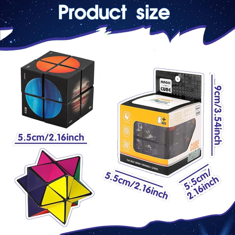 Educational Fidget Magic Cube Toy for Ages 8-12